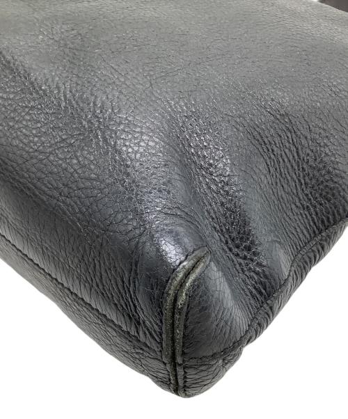HIROFU（ヒロフ）HIROFU (ヒロフ) レザーショルダーバッグ ブラックの古着・服飾アイテム