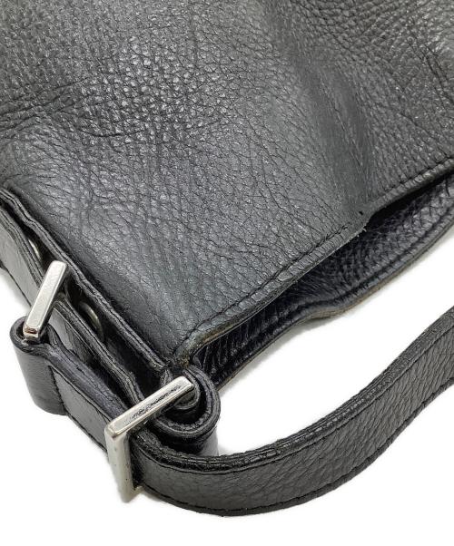 HIROFU（ヒロフ）HIROFU (ヒロフ) レザーショルダーバッグ ブラックの古着・服飾アイテム