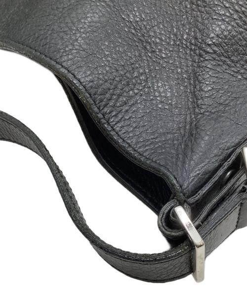 HIROFU（ヒロフ）HIROFU (ヒロフ) レザーショルダーバッグ ブラックの古着・服飾アイテム