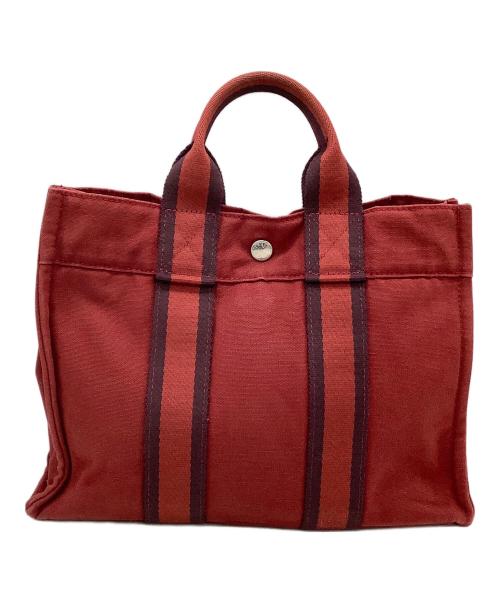 HERMES（エルメス）HERMES (エルメス) トートバッグ　フルートゥMM レッドの古着・服飾アイテム