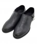 TAKEO KIKUCHIタケオキクチ）の古着「レザーサイドゴアシューズ」｜ブラック