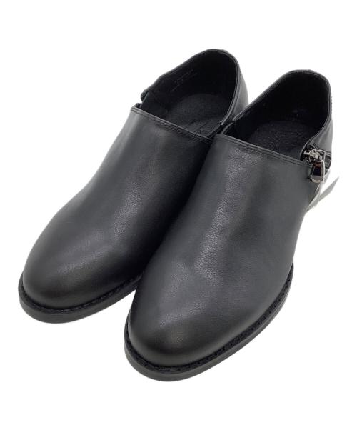 TAKEO KIKUCHI（タケオキクチ）TAKEO KIKUCHI (タケオキクチ) レザーサイドゴアシューズ ブラック サイズ:25.5 未使用品の古着・服飾アイテム