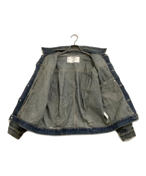 NEIGHBORHOOD（ネイバーフッド）NEIGHBORHOOD (ネイバーフッド) ダメージ加工デニムジャケット　SAVAGE DENIM TYPE-1 JACKET　25AW ブルー サイズ:Mの古着・服飾アイテム