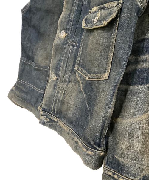 NEIGHBORHOOD（ネイバーフッド）NEIGHBORHOOD (ネイバーフッド) ダメージ加工デニムジャケット　SAVAGE DENIM TYPE-1 JACKET　25AW ブルー サイズ:Mの古着・服飾アイテム