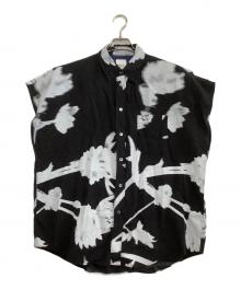 PAUL SMITH（ポールスミス）の古着「ノースリーブシャツ　FC-CR-51183」｜ブラック×ホワイト