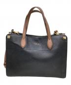 FURLAフルラ）の古着「2WAYバッグ」｜ブラック×ホワイト