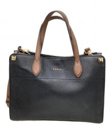 FURLA（フルラ）の古着「2WAYバッグ」｜ブラック×ホワイト