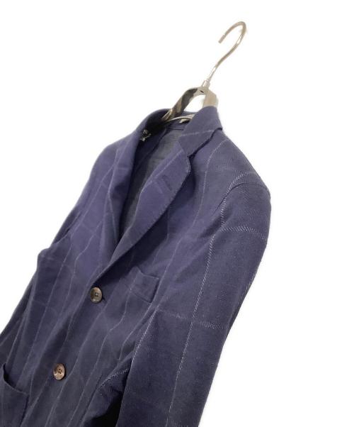 BOGLIOLI（ボリオリ）BOGLIOLI (ボリオリ) テーラードジャケット　チェック ブルー サイズ:38の古着・服飾アイテム