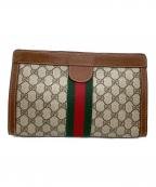 GUCCIグッチ）の古着「セカンドバッグ　GG柄」｜ブラウン×ベージュ