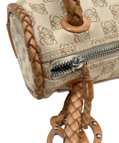LOEWE（ロエベ）LOEWE (ロエベ) ハンドバッグ アナグラム ベージュ×ブラウンの古着・服飾アイテム