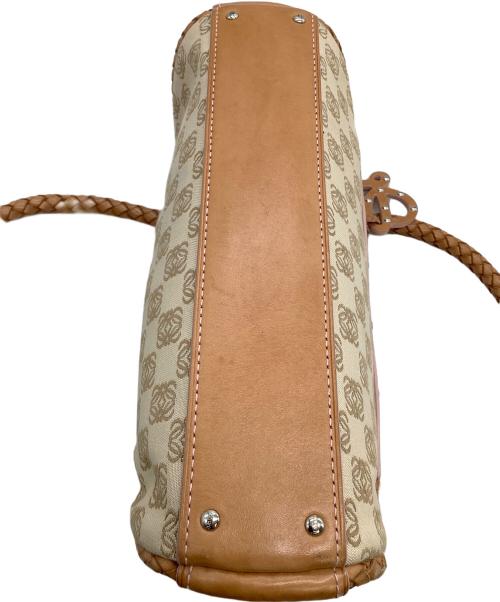LOEWE（ロエベ）LOEWE (ロエベ) ハンドバッグ アナグラム ベージュ×ブラウンの古着・服飾アイテム