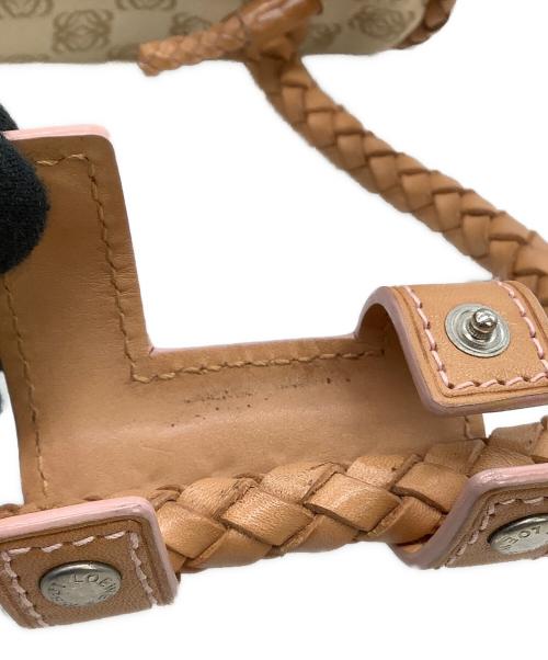 LOEWE（ロエベ）LOEWE (ロエベ) ハンドバッグ アナグラム ベージュ×ブラウンの古着・服飾アイテム