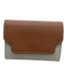 MARNI（マルニ）の古着「コンパクトウォレット」｜ブラウン×グリーン