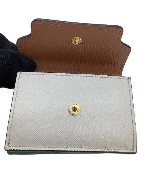 MARNI（マルニ）MARNI (マルニ) コンパクトウォレット ブラウン×グリーンの古着・服飾アイテム