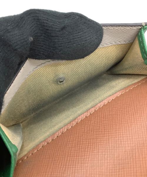 MARNI（マルニ）MARNI (マルニ) コンパクトウォレット ブラウン×グリーンの古着・服飾アイテム