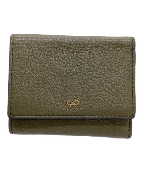 ANYA HINDMARCH（アニヤ・ハインドマーチ）ANYA HINDMARCH (アニヤ・ハインドマーチ) コンパクトウォレット カーキの古着・服飾アイテム