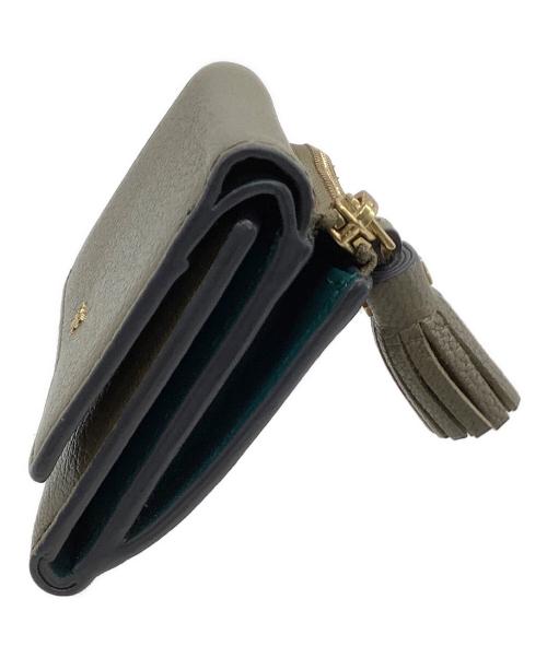 ANYA HINDMARCH（アニヤ・ハインドマーチ）ANYA HINDMARCH (アニヤ・ハインドマーチ) コンパクトウォレット カーキの古着・服飾アイテム