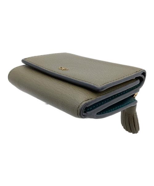 ANYA HINDMARCH（アニヤ・ハインドマーチ）ANYA HINDMARCH (アニヤ・ハインドマーチ) コンパクトウォレット カーキの古着・服飾アイテム
