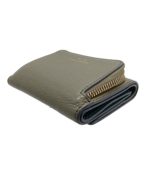 ANYA HINDMARCH（アニヤ・ハインドマーチ）ANYA HINDMARCH (アニヤ・ハインドマーチ) コンパクトウォレット カーキの古着・服飾アイテム