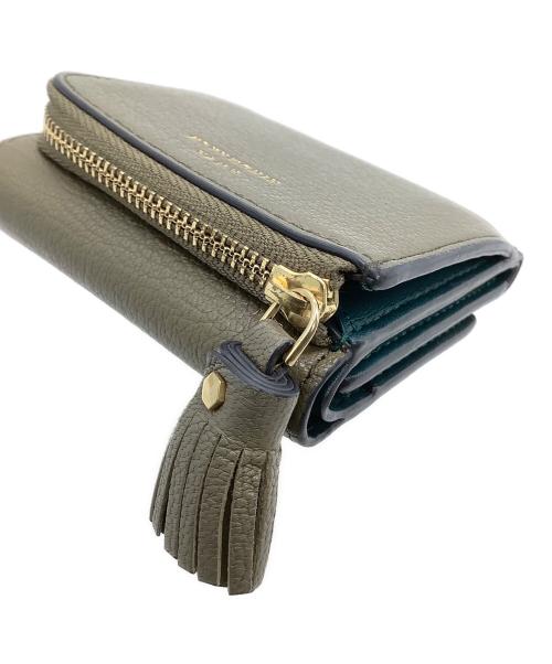 ANYA HINDMARCH（アニヤ・ハインドマーチ）ANYA HINDMARCH (アニヤ・ハインドマーチ) コンパクトウォレット カーキの古着・服飾アイテム