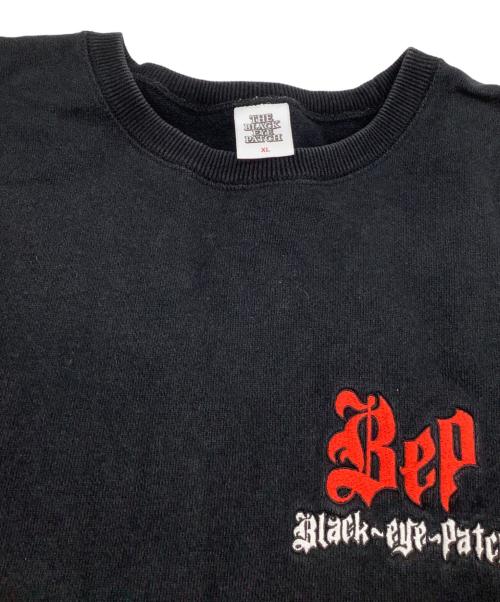 BlackEyePatch（ブラックアイパッチ）BlackEyePatch (ブラックアイパッチ) クルーネックスウェット　	THUG’ S HARMONY CREW SWEAT ブラック サイズ:XLの古着・服飾アイテム