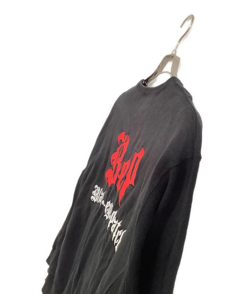 BlackEyePatch（ブラックアイパッチ）BlackEyePatch (ブラックアイパッチ) クルーネックスウェット　	THUG’ S HARMONY CREW SWEAT ブラック サイズ:XLの古着・服飾アイテム