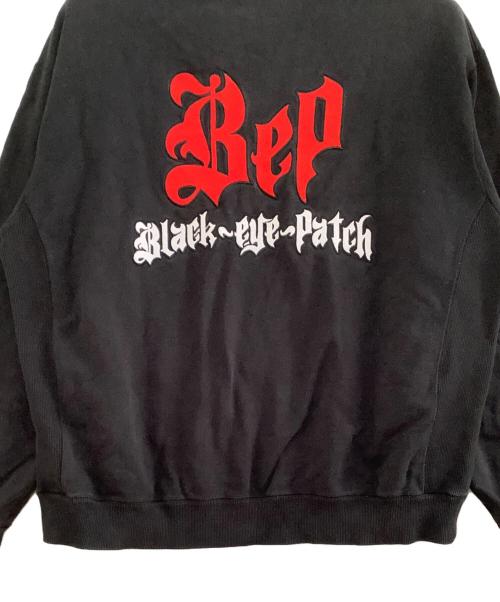 BlackEyePatch（ブラックアイパッチ）BlackEyePatch (ブラックアイパッチ) クルーネックスウェット　	THUG’ S HARMONY CREW SWEAT ブラック サイズ:XLの古着・服飾アイテム