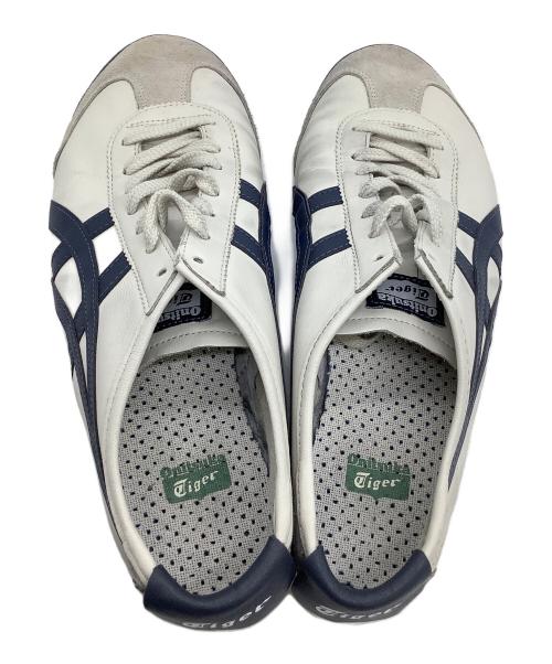 Onitsuka Tiger（オニツカタイガー）Onitsuka Tiger (オニツカタイガー) ローカットスニーカー MEXICO'66 ホワイト×ネイビー サイズ:28の古着・服飾アイテム