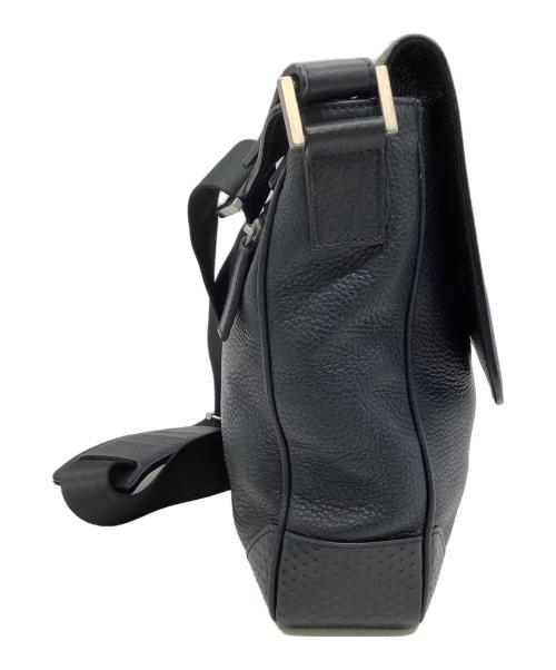 dunhill（ダンヒル）dunhill (ダンヒル) レザーショルダーバッグ ブラックの古着・服飾アイテム