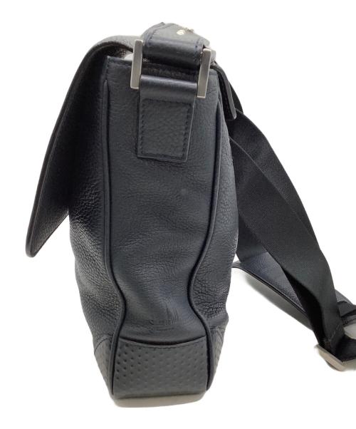 dunhill（ダンヒル）dunhill (ダンヒル) レザーショルダーバッグ ブラックの古着・服飾アイテム