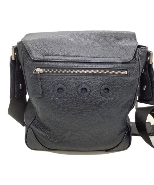 dunhill（ダンヒル）dunhill (ダンヒル) レザーショルダーバッグ ブラックの古着・服飾アイテム