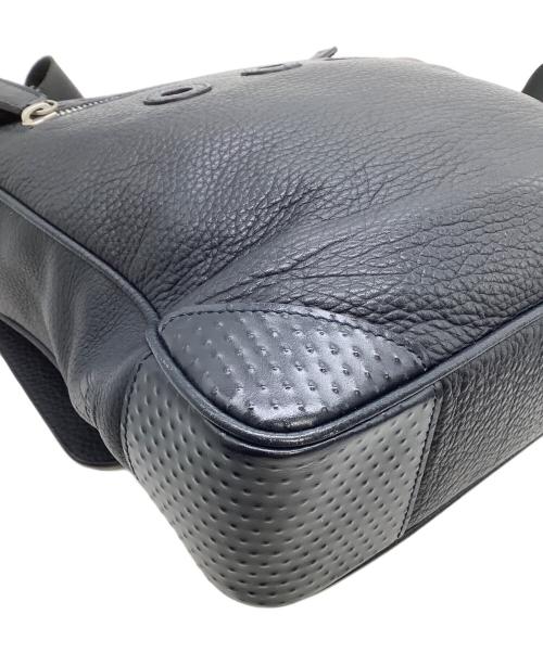 dunhill（ダンヒル）dunhill (ダンヒル) レザーショルダーバッグ ブラックの古着・服飾アイテム