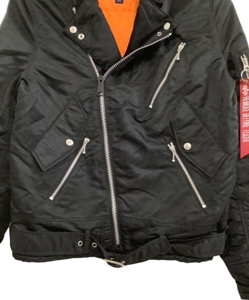 ALPHA INDUSTRIES（アルファインダストリーズ）ALPHA INDUSTRIES (アルファインダストリーズ) ライダースジャケット	OUTLAW BIKER ブラック サイズ:Sの古着・服飾アイテム