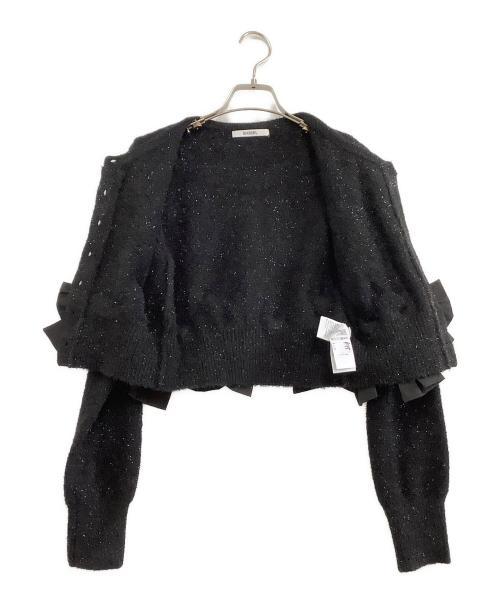 Snidel（スナイデル）Snidel (スナイデル) ニットカーディガン ブラック サイズ:freeの古着・服飾アイテム