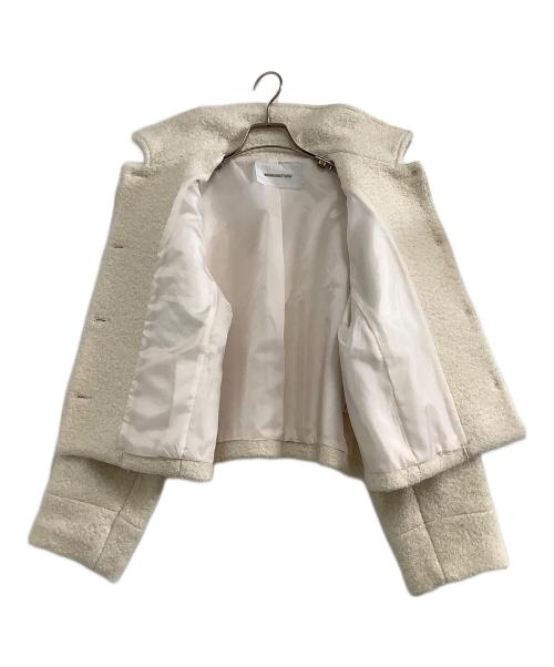 NATURAL BEAUTY BASIC（ナチュラルビューティーベーシック）NATURAL BEAUTY BASIC (ナチュラルビューティーベーシック) ショートコート アイボリー サイズ:M 未使用品の古着・服飾アイテム