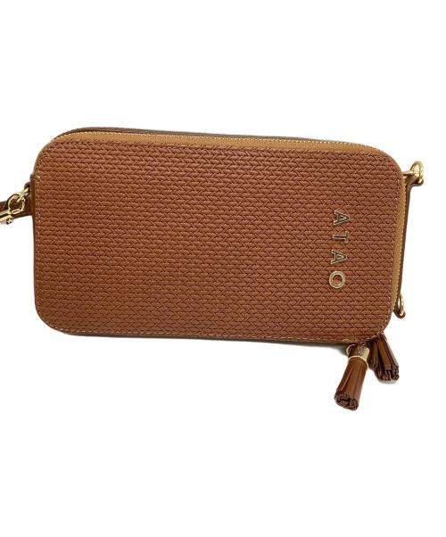 ATAO（アタオ）ATAO (アタオ) ショルダーウォレット アミュレット・ストロー ブラウンの古着・服飾アイテム