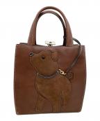 KITAMURAキタムラ）の古着「ハンドバッグ 犬モチーフ」｜ブラウン