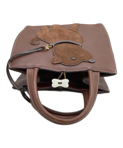KITAMURA（キタムラ）KITAMURA (キタムラ) ハンドバッグ 犬モチーフ ブラウンの古着・服飾アイテム