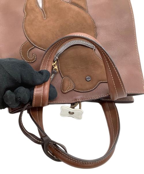 KITAMURA（キタムラ）KITAMURA (キタムラ) ハンドバッグ 犬モチーフ ブラウンの古着・服飾アイテム