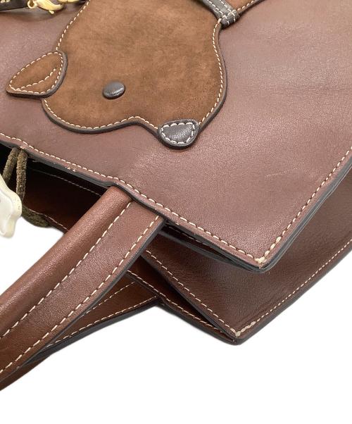 KITAMURA（キタムラ）KITAMURA (キタムラ) ハンドバッグ 犬モチーフ ブラウンの古着・服飾アイテム