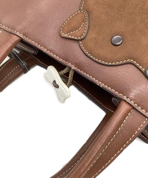 KITAMURA（キタムラ）KITAMURA (キタムラ) ハンドバッグ 犬モチーフ ブラウンの古着・服飾アイテム