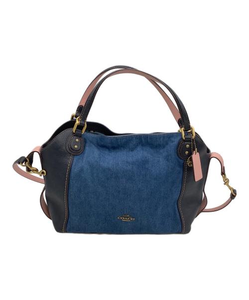 COACH（コーチ）COACH (コーチ) 2WAYショルダーバッグ ネイビー×ピンクの古着・服飾アイテム