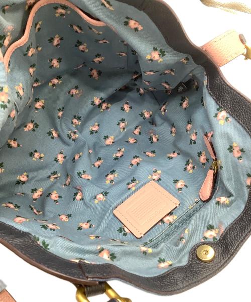 COACH（コーチ）COACH (コーチ) 2WAYショルダーバッグ ネイビー×ピンクの古着・服飾アイテム