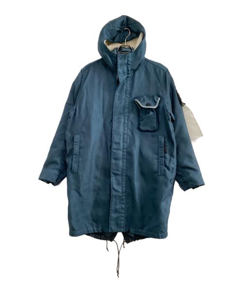 STONE ISLAND（ストーンアイランド）STONE ISLAND (ストーンアイランド) コート　MODIFIED PANAMA　21AW ブルー サイズ:Lの古着・服飾アイテム