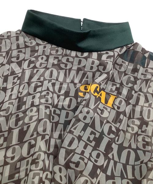 sacai（サカイ）sacai (サカイ) 半袖ブラウス　数字×ローマ字模様 ブラウン×グリーン サイズ:3の古着・服飾アイテム