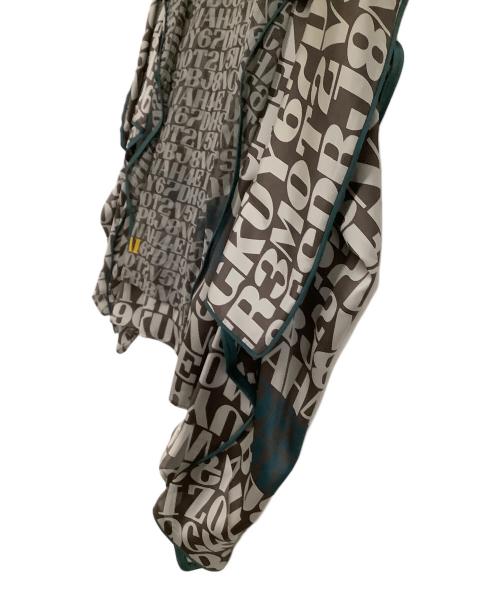 sacai（サカイ）sacai (サカイ) 半袖ブラウス　数字×ローマ字模様 ブラウン×グリーン サイズ:3の古着・服飾アイテム