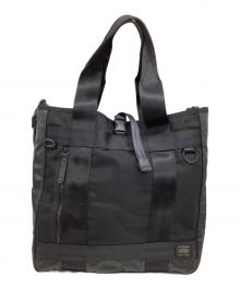 PORTER（ポーター）の古着「2WAYトートバッグ HEAT」｜ブラック