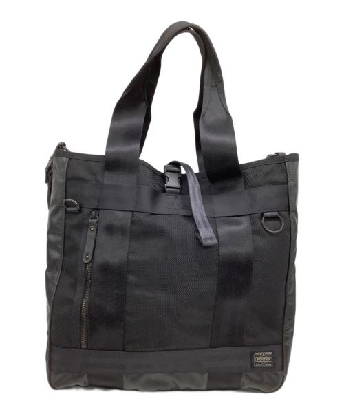 PORTER（ポーター）PORTER (ポーター) 2WAYトートバッグ HEAT ブラックの古着・服飾アイテム
