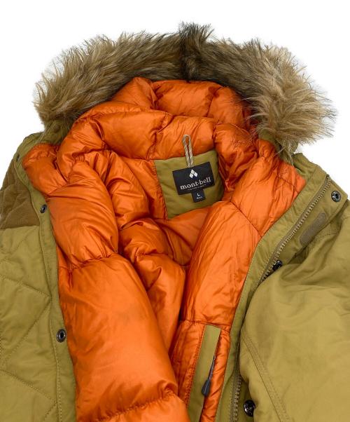 mont-bell（モンベル）mont-bell (モンベル) ダウンコート　ローガンダウン パーカ ベージュ サイズ:Lの古着・服飾アイテム