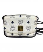 MCMエムシーエム）の古着「ショルダーポーチ」｜ホワイト×ブラック